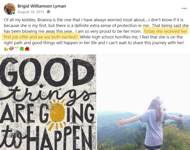 My mom posted this in response to my job offer to be a receptionist at Schwenkfelder Library and Heritage Center.