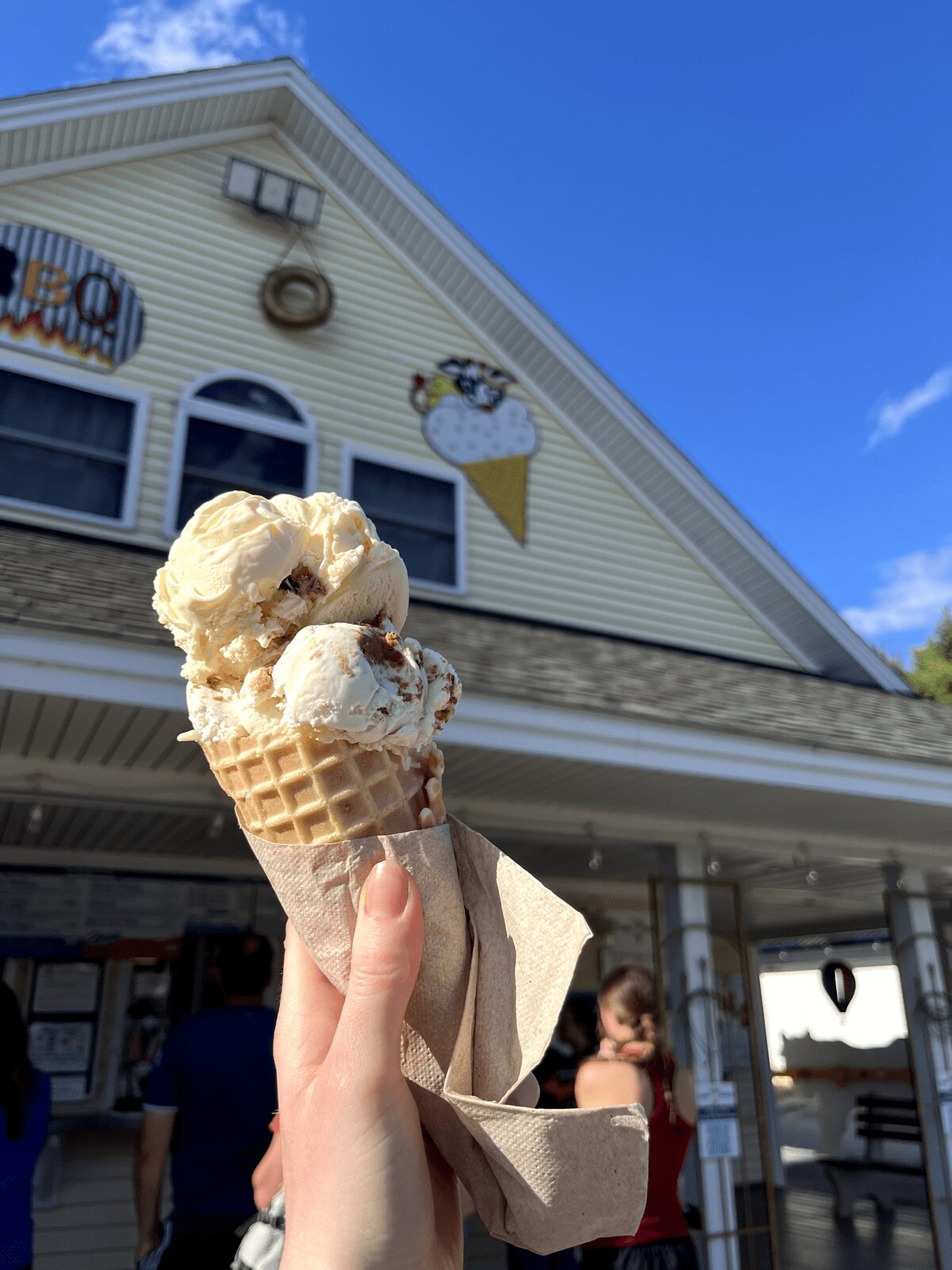 Udder heaven dish 2: Mango ginger and lemon ginger ice-cream in a homemade waffle cone. Loveeee the creaminess then tang of mango ginger (even better than ginger shake...see below). The lemon ginger I struggled to taste a bit at first but the gingersnaps are such a fun texture. The lemon is light snd pleasant. This was the best ice-cream I have had in a while! 9.8/10 ⭐'s