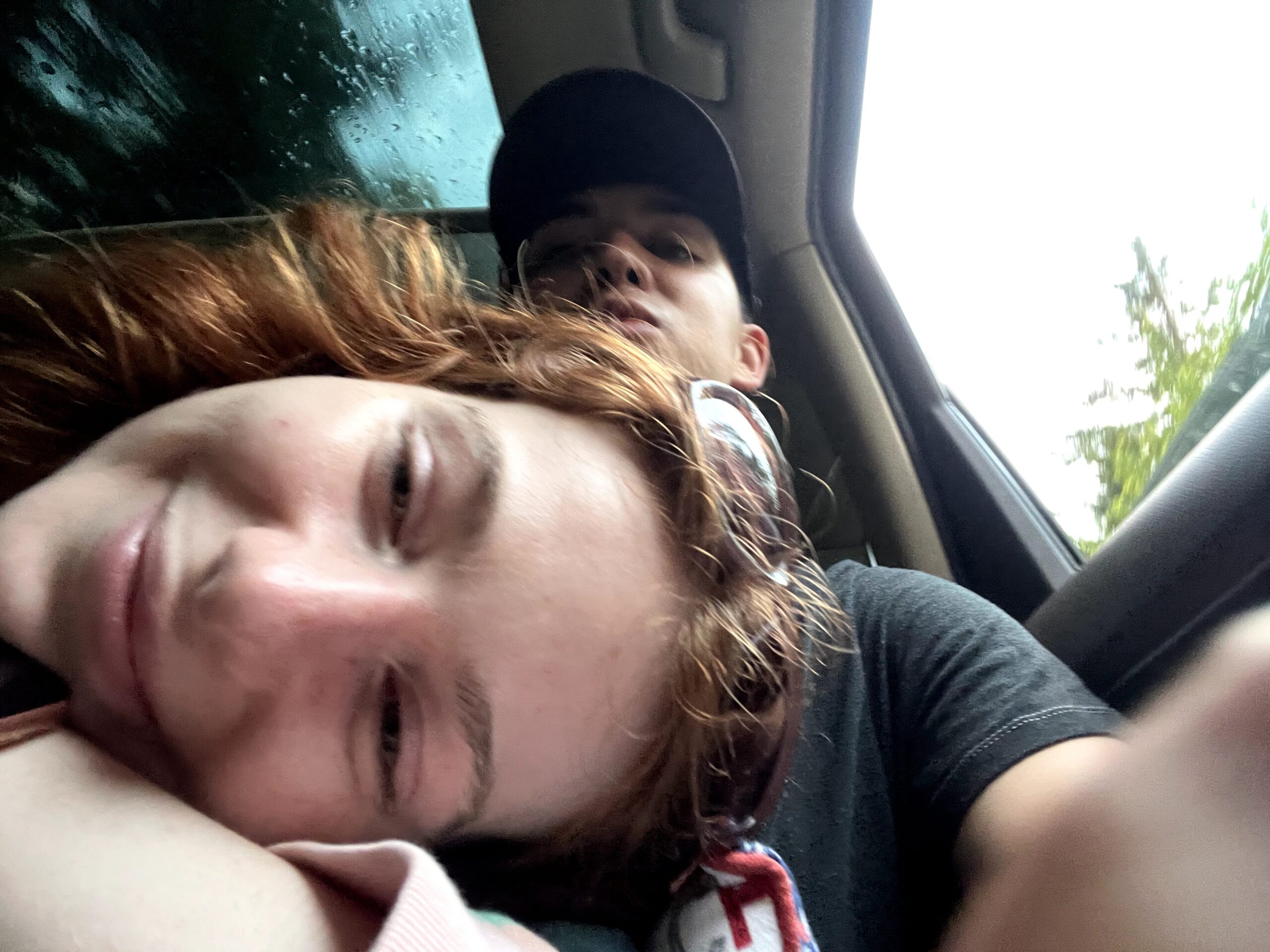 A satisfied Bri on the ride home.